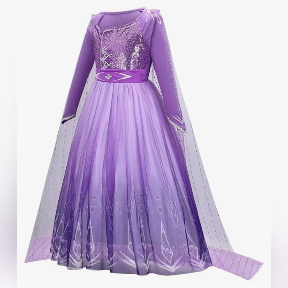 Elsa purple dress for special occasions parties and Halloween costumes